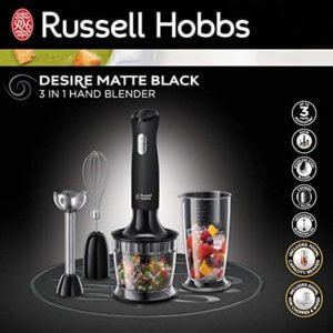 Russell Hobbs Hand Blender Desire Black 3 in 1 500W