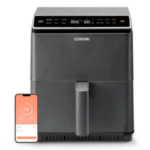 Cosori 6.4Ltr Dual Blaze Smart Air Fryer Dark Grey CAF-P583S + Free Cosori Accessories (Mother’s Day OFFERS)